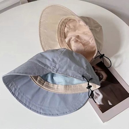 Ny Oppgradert Dame Solhatt Sommer Solskjermingshatt Bredbremmet Solhatt Justerbar med Snøring Sammenleggbar