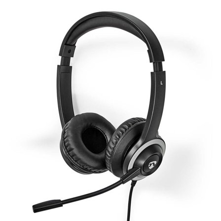 NEDIS Headset CHSTU310BK On-Ear USB-A/C - Lyreco - Datorprodukter - Kringutrustning - Datorheadset