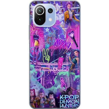 Yhteensopiva Puhelinkuori Xiaomi 11 Lite 5G NE Kpop Demon Hunters Neon City Lights Purple Glow Idol Energy Vibes