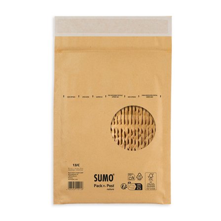 SUMO Påse vadderad 145x215mm brun 100/fp - Lyreco - Emballage och lagerutrustning - Kuvert och postemballage - Bubbelpåsar