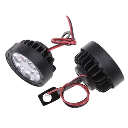 2 stk. Oppgraderte Sterkere Lamper for Motorsykkel Tåkelys Ekstralys 6 LED []