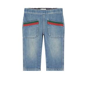 Kids - Gucci Regular fit jeans - Bande Web - Bottoms - 9-12 months - Blue
