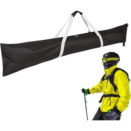 /EA/Skidfodral för resa - Vadderad skidväska för flygresor, skidöverdrag för män och kvinnor, plats för ett par skidor och stavar