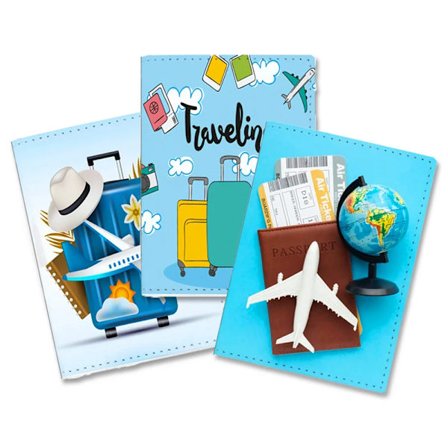 Passport Cover Fashion Travel Accessories Leather Passport Wallet Travel Around The World Air Ticket Credit Card Passport Holder