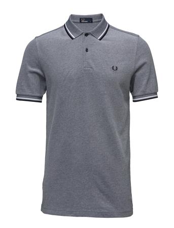 Twin Tipped Fp Shirt Polos Short-sleeved Harmaa Fred Perry