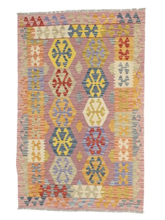 Mały Kilim Afgan Old Style Dywan 100X155 Wełna