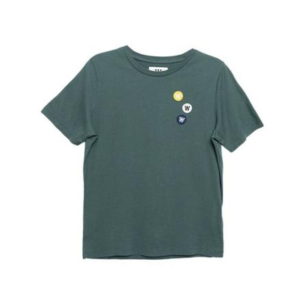 Wood Wood, Mia Patches T-Shirt Groen, Dames, Maat:S