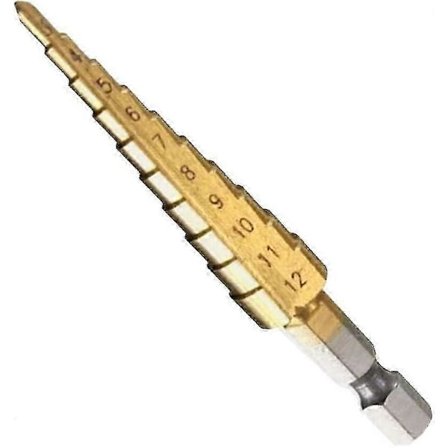 1/4 Hex Skaft Mini Bor Titanium Belagt Trinbor Træ Pcb Metal Bor Boreværktøj 3-12mm[D]