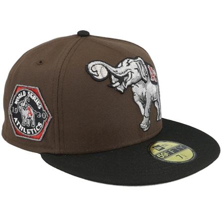 New Era - MLB Marron fitted Casquette - Oakland Athletics Ocean Trail 59FIFTY 30 World Series Walnut/Black/Gray Uv Fitted @ Hatstore