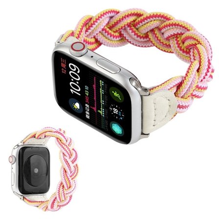 Apple Watch Series 6 / 5 44mm woven braid watch band - Pink Camouflage