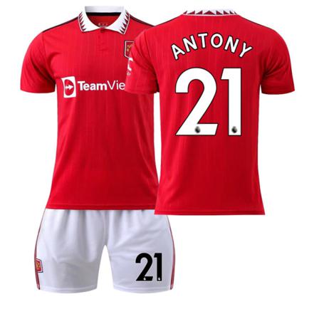 2223 Röd Djävlar Hemma Fotbollströja Nr 21 Antony Jersey Without Socks 2xl(185-195cm)