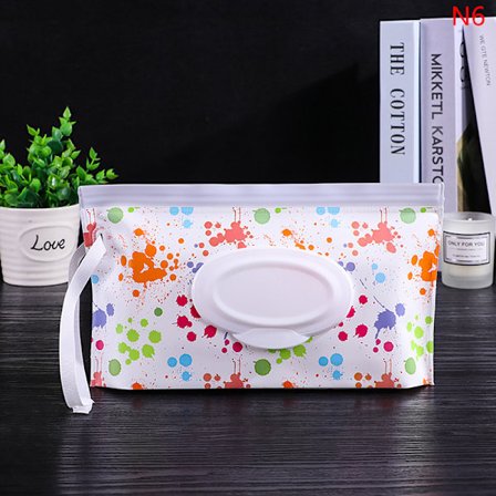 Baby Wet Wipe Pouch Portable Wipes Hållare Case Flip Cover Refil
