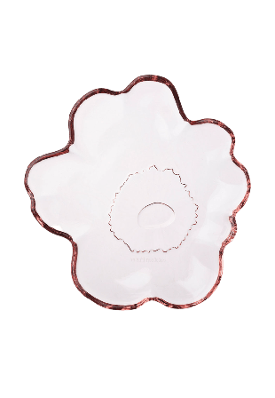 Marimekko Unikko Glass Plate 13cm Serveringstillbehör Unisex Rosa 13