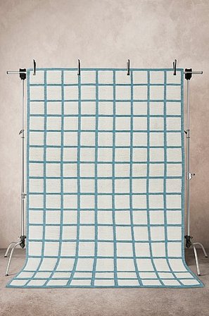 Jotex - Wollen Vloerkleed 200x300 Cm Blauw/natuurwit Blauw/natuurwit - BERKEL - Koop Wollen vloerkleden bij Jotex