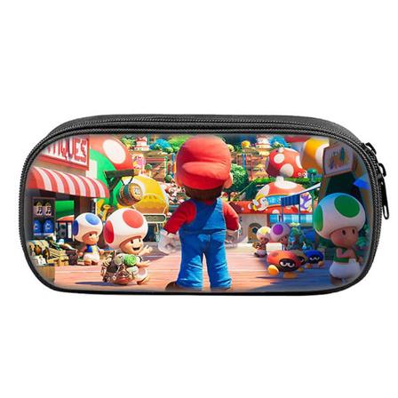 2023 Super Mario Bros Movie 3d-udskrivning Penalhus med stor kapacitet Lynlås Blyantpose Papirtaske til børn Drenge Piger Student tilbage til skolen C