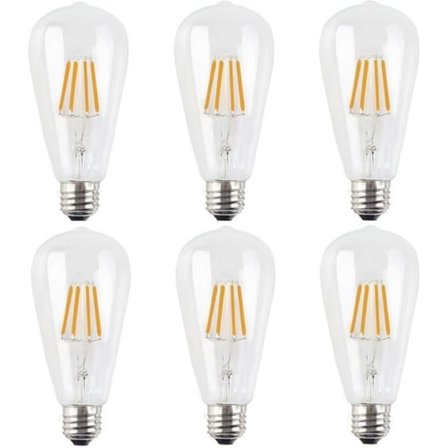 6X E27 LED-pære 4W dæmpbar vintage Edison