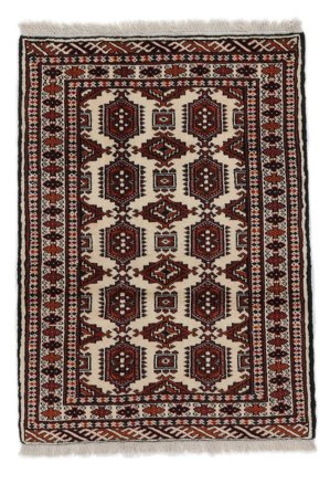 Turkaman Teppich Orientalischer Schwarz/Braun (Wolle, Persien/Iran)