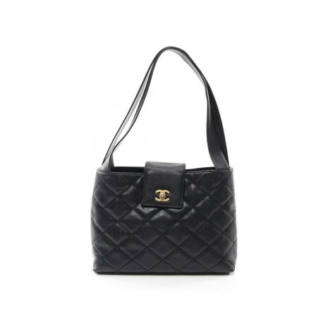 Chanel Vintage Pre-owned Shoulder Väska svart, Dam Vintage Väskor, Dam, Storlek: ONE SIZE