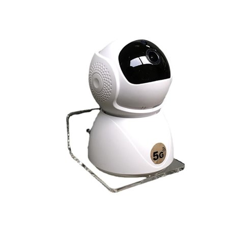 4 stk. vegghyller, flytende akrylhyller for smart-høyttaler med kabelklips, lim- og boreinstallasjon