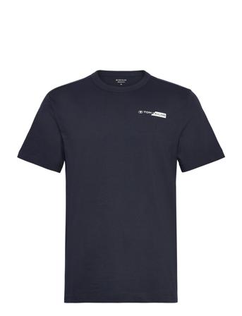 Printed T-Shirt Tops T-Kortærmet Skjorte Blue Tom Tailor