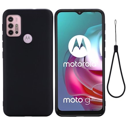 Matte Liquid Silikone Cover til Motorola Moto G20 - Sort