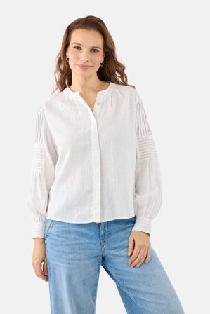 B. COPENHAGEN - Skjorte - Hvid - Strukturdetaljer