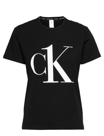 S/S Crew Neck Top Svart Calvin Klein