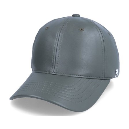 Wei - Grön unconstructed Keps - Willow Olive Faux Leather Cap Soft @ Hatstore