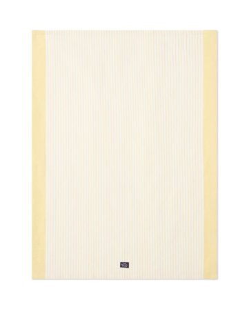 Lexington Stripet kjøkkenhåndkle i linblanding, gul/hvit