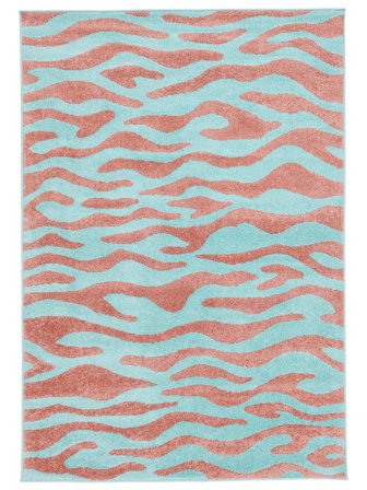 Woodcut Indoor/Outdoor Rug Washable 160X230 Pink/Turquoise