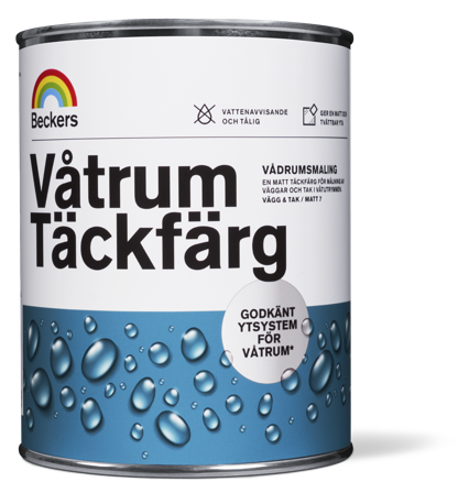 Beckers Täckfärg, Våtrum matt, 1L, Valfri kulör, Färg & tapeter