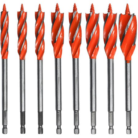 1 sæt med 8 firkantede firkantede bor til dørnøglehulåbner, dørhåndtag, bor til træbearbejdning