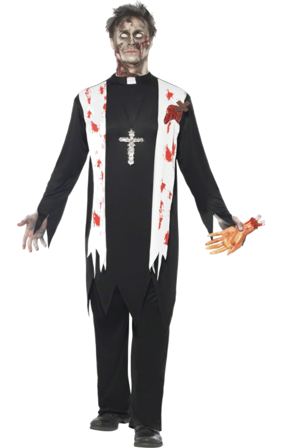 Zombiepräst Maskeraddräkt M