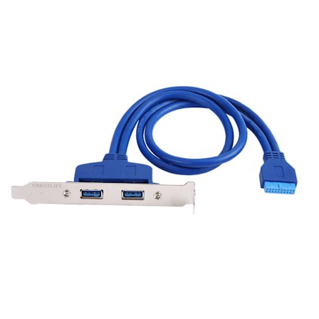 VBESTLIFE 2-Port USB 3.0-kortplatsadapterkabel med inbyggd 20-stiftskontakt F/2AF PCI
