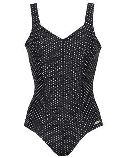 Badedragt Carole Sort/mønstret - 38 - Damella