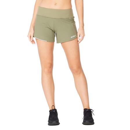 2XU Women's Aero 4" Shorts Women workout shorts Green L