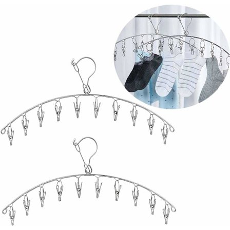 Sokketørrer Foldbar Tørrestativ Sokkehanger Vindtæt Tøjstativ Hanger Pladsbesparende Drypstativ Egnet til Sokker 4 Pak