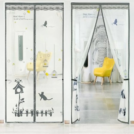 Perhoverkkoovi ikkuna hyönteissuoja ovi perhoverkko parvekeovi musta 205x85 cm