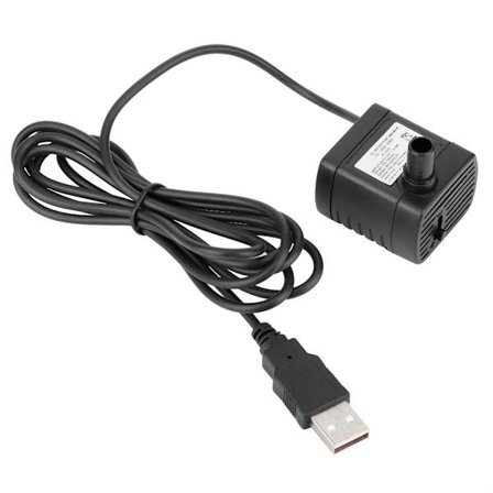 USB 5V 150L/H Justerbar Mini Borstlös DC Vattenpump för Hydroponik och Pooler