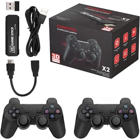 TV-spilkonsol HD 4K Trådløs Spilkonsol 58000+ Spil Konsol USB-videokonsol i 9 emulatorer