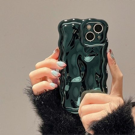 1 st Fodral för iPhone 16, Meteoritbubbelmönster Elektropläterad Glitter Lockig Vågig Ram Glansigt Fodral, Mjukt TPU Stöttåligt Fodral för iPhone 16 