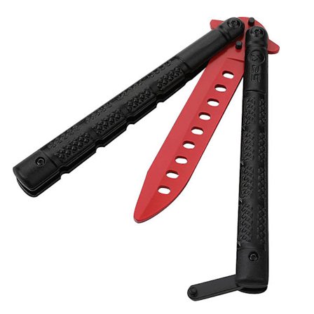 1 stk. Stump Balisong Bærbar Sikker Holdbar Kjedelig Balisong Øvelses Trenings Kutter Balisong Trener