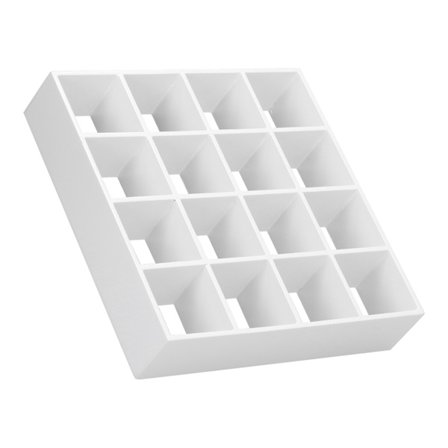 1:12 Dockhus 16 Galler Visningshylla Miniatyr Trä Förvaringsställ Möbler Tillbehör Vit