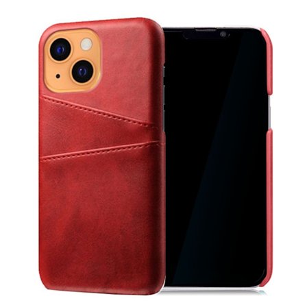 Dual Card iPhone 13 Mini cover - Rød