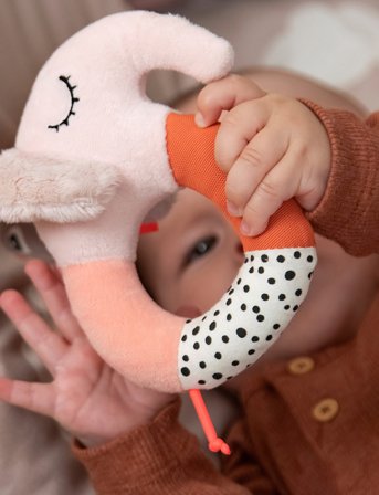 Done by Deer Sensory Ring Rattle Elphee Blue - Blue - ONE SIZE