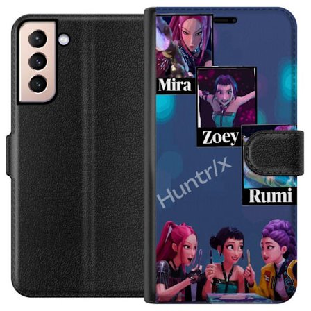 Kompatibelt Lommeboketui til Samsung Galaxy S21 K-pop Mira, Zoey og Rumi - Fargerike figurer i futuristisk stil