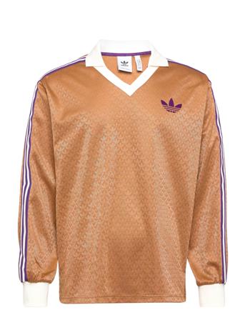 Vintage Ls Tee T-Langærmet Skjorte Brun Adidas Originals