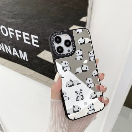 Sött Panda Transparent Skal till iPhone 13 Pro Max, Kawaii Djurmönster