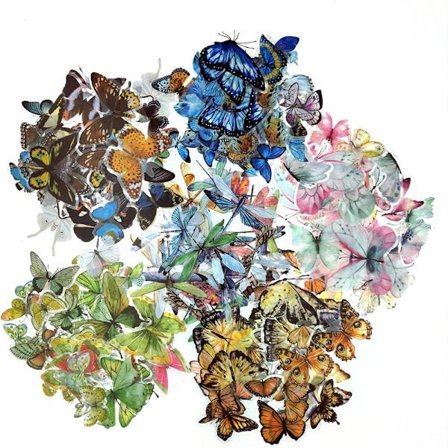 Klistermærker Butterfly Stickers Vintage Stickers