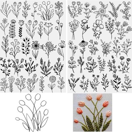 2 kpl Neulottu kirjonta paperi Handsy Stabilizer DD